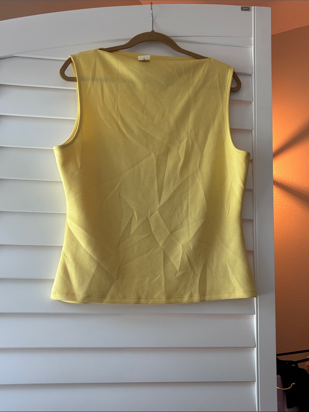 Banana Republic Yellow boatneck Sleeveless Knit Tank